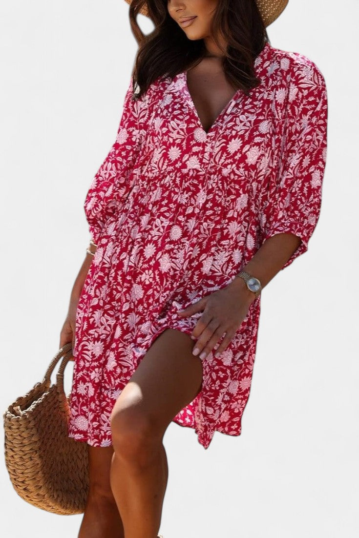 Daniela Mini Boho Floral Dress
