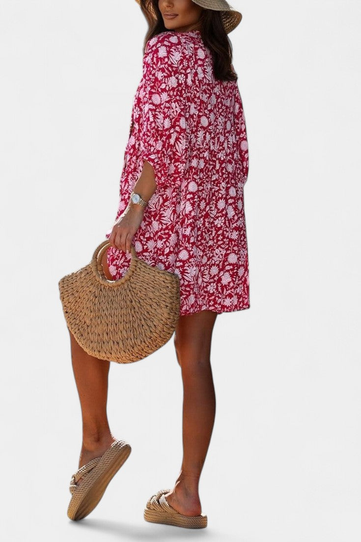 Daniela Mini Boho Floral Dress