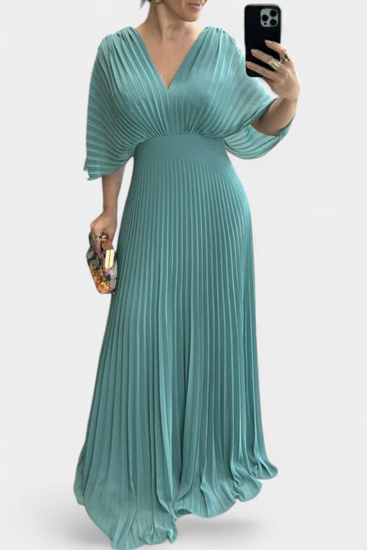Odele Elegant and Flowing Pleated Dress