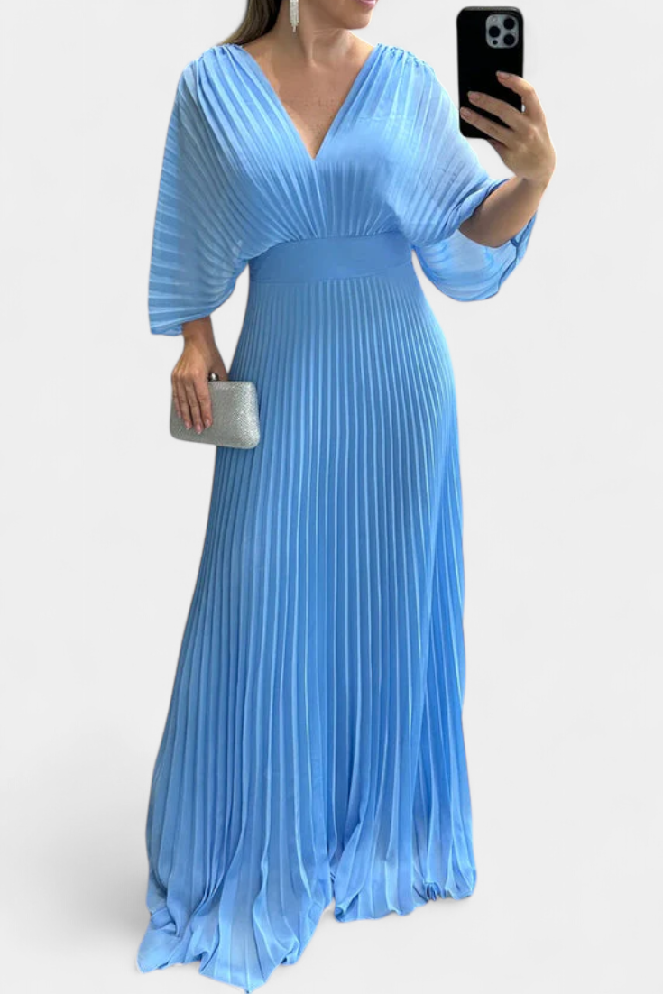 Odele Elegant and Flowing Pleated Dress