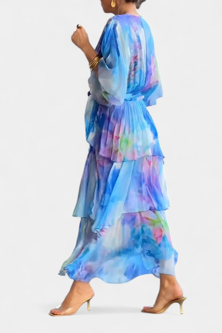 Carol Watercolor Floral Maxi Dress