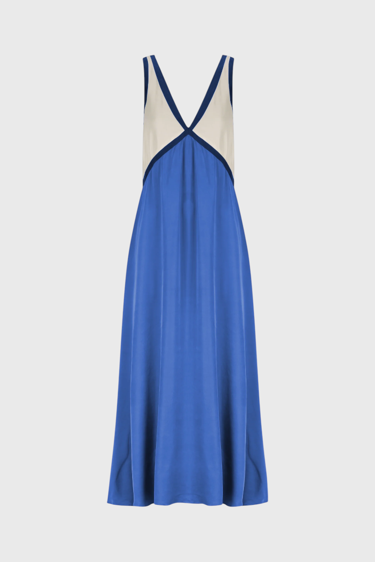 Boho Summer Dress with V-Neckline and Diamante Details