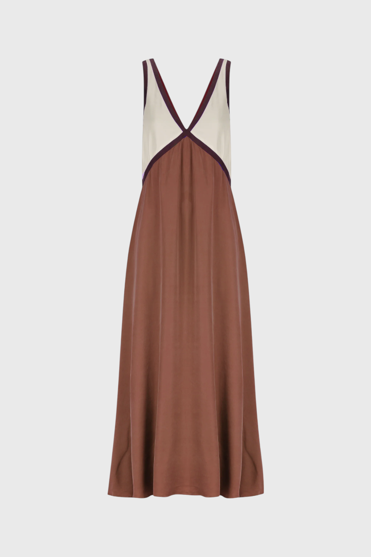 Boho Summer Dress with V-Neckline and Diamante Details