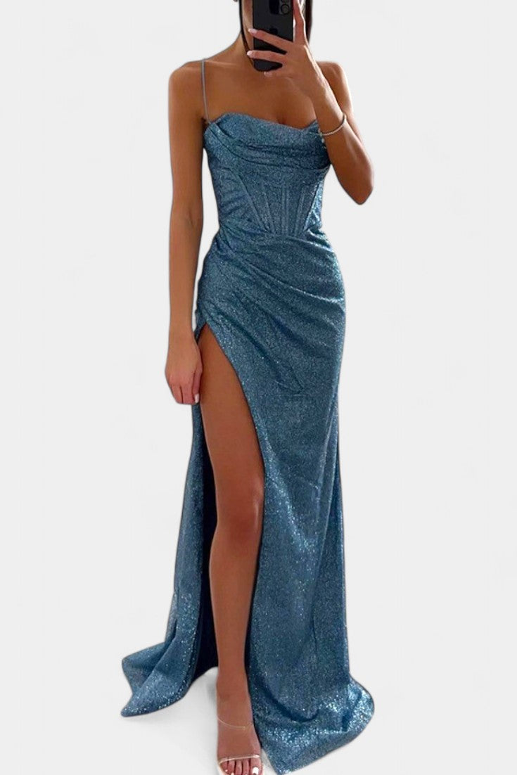 Armoni Dress with Thin Straps and Bodice