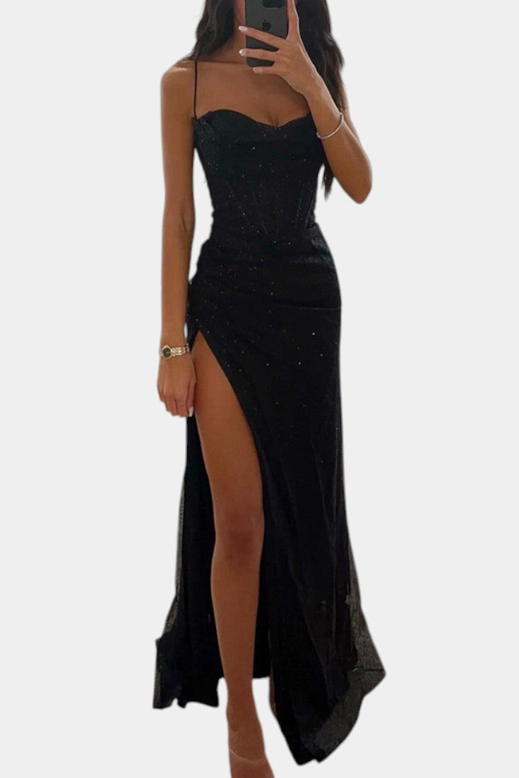 Armoni Dress with Thin Straps and Bodice