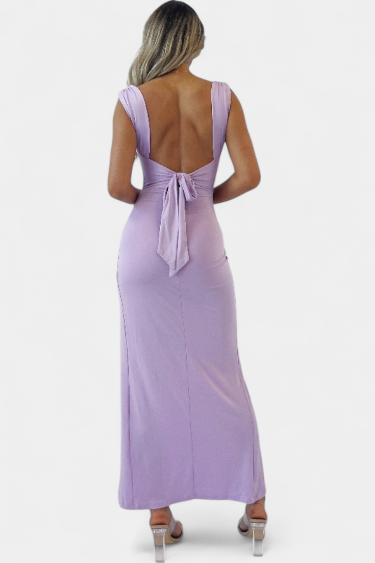 Viveka Elastic Waist Tie Back Dress