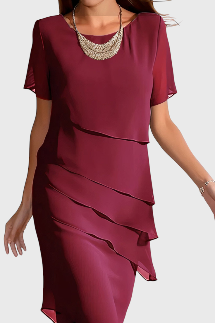 Mia Chiffon Dress with Tassels