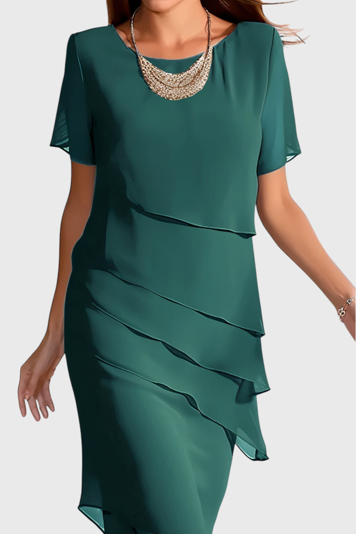 Mia Chiffon Dress with Tassels