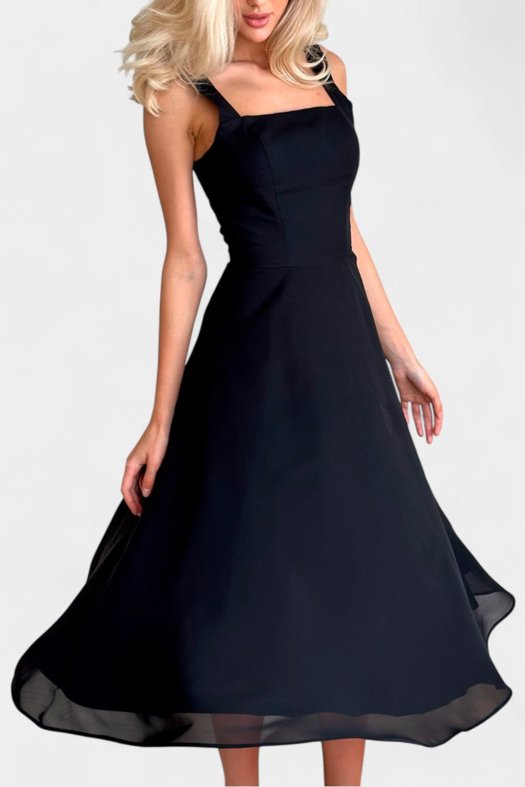 Mary Sleeveless Midi A-Line Dress