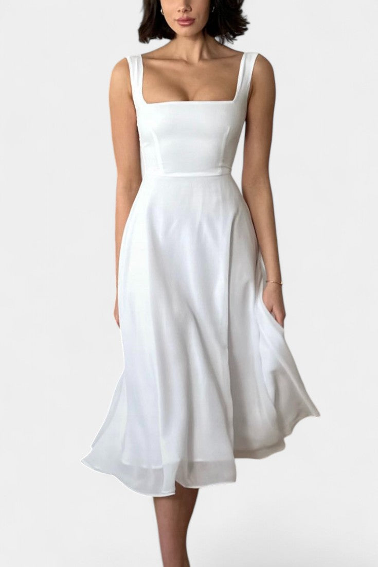 Mary Sleeveless Midi A-Line Dress