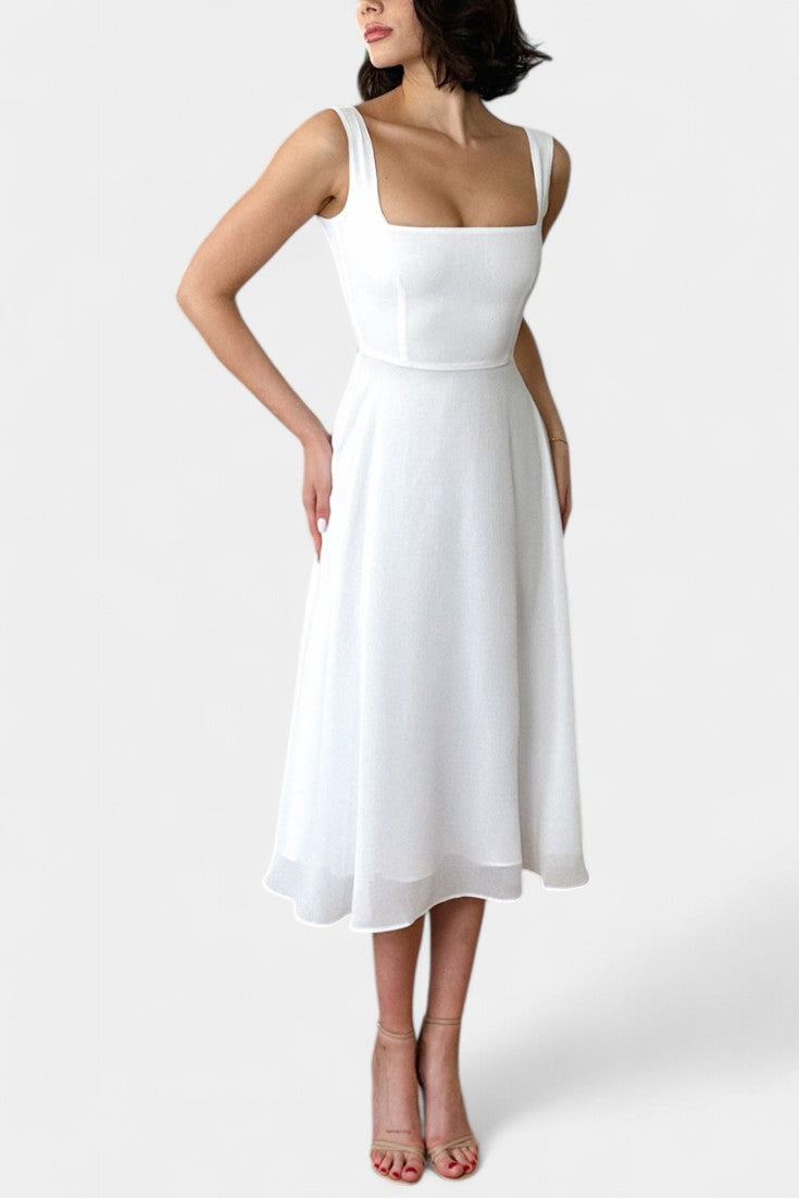 Mary Sleeveless Midi A-Line Dress