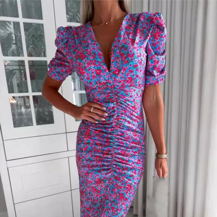 Maya™ | Long V-Neck Dress