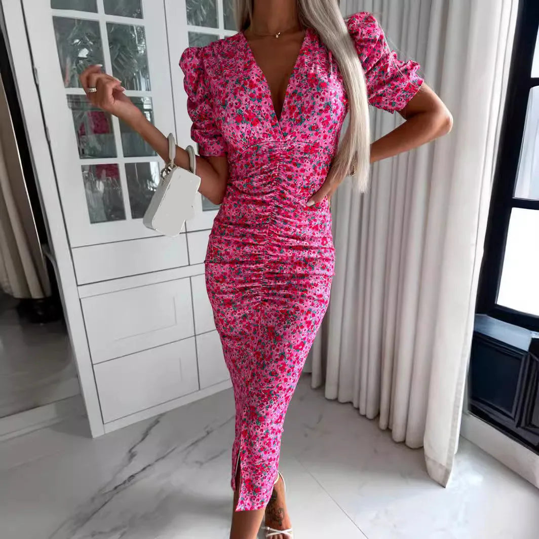 Maya™ | Long V-Neck Dress