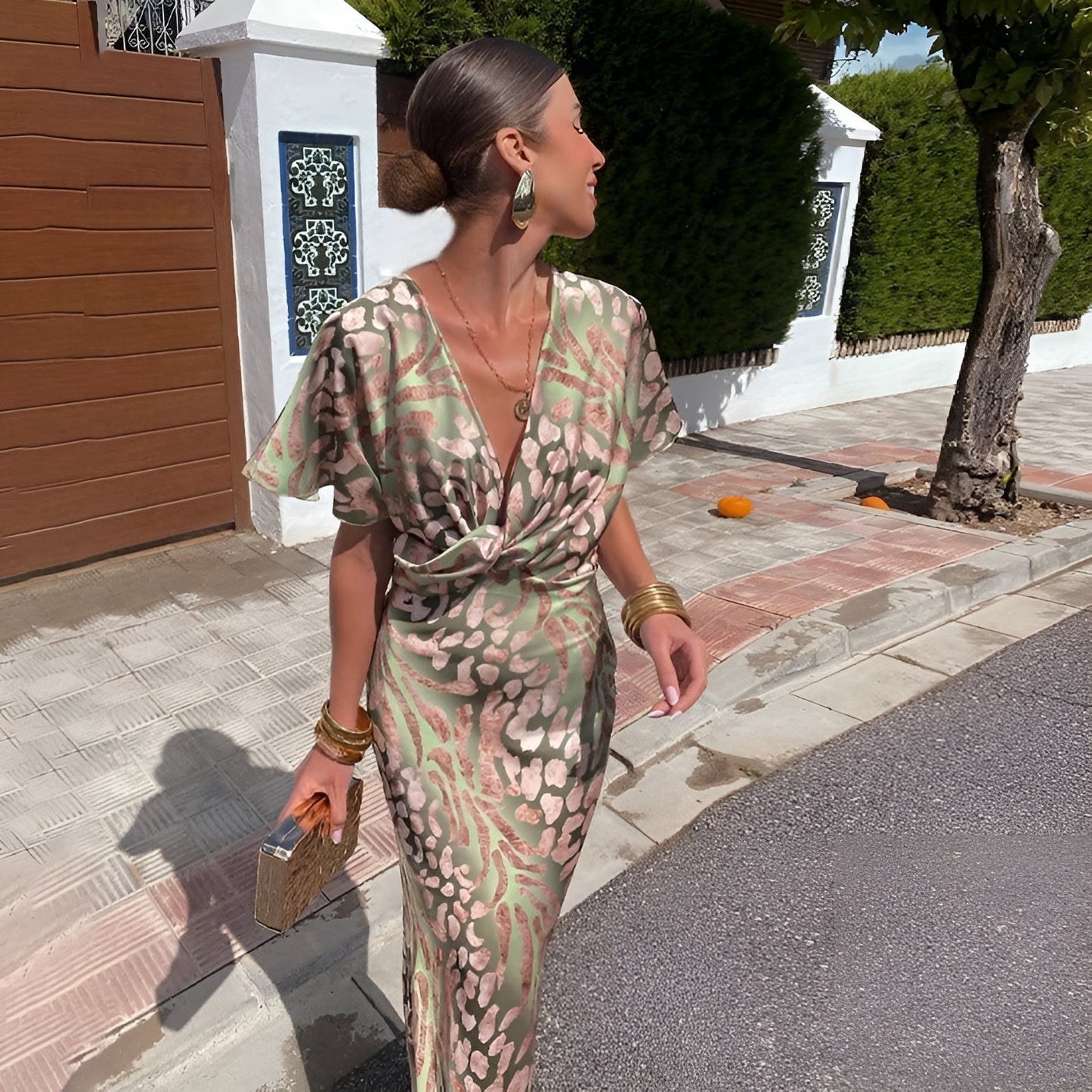 Matilda™ | Twist Neck Maxi Dress
