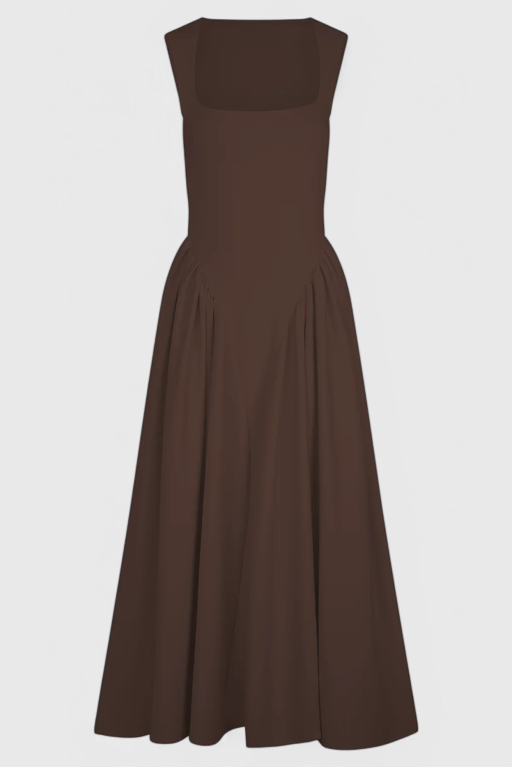 Verona Square Neckline Midi Dress