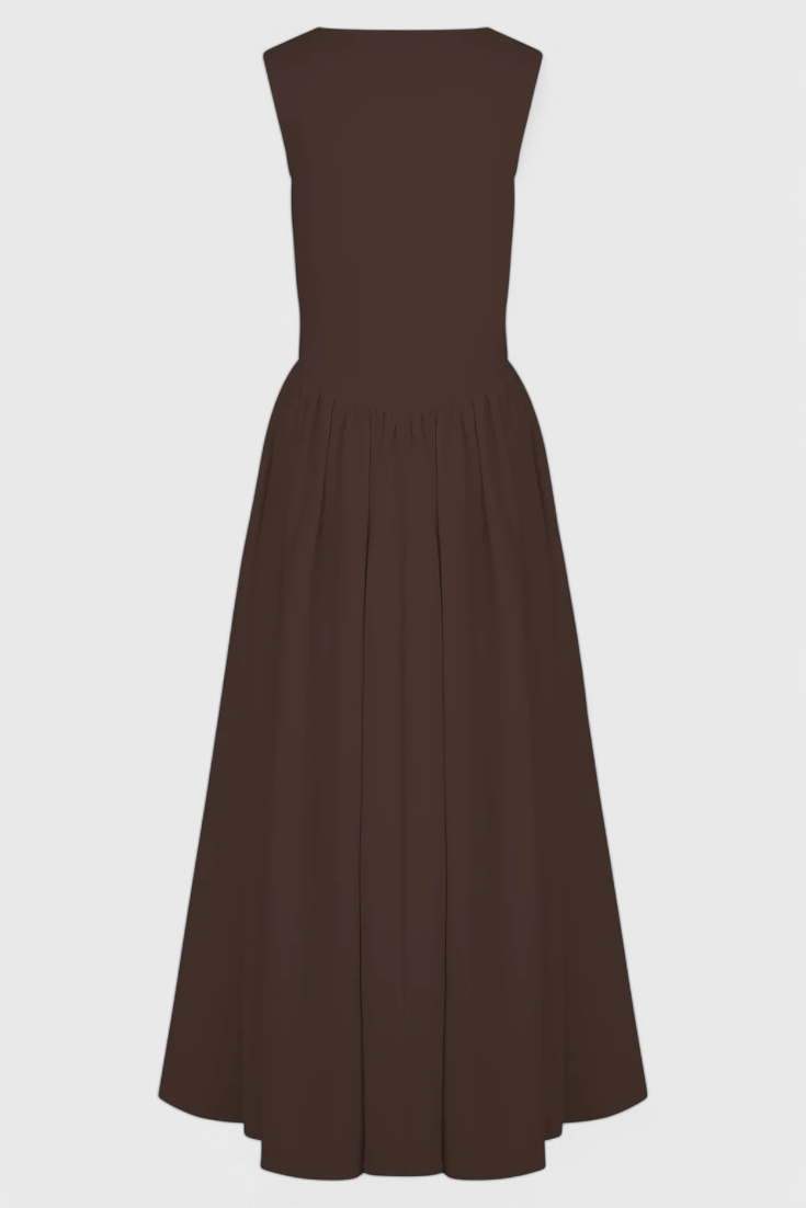 Verona Square Neckline Midi Dress
