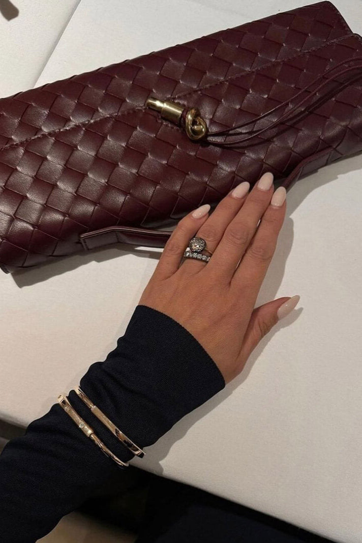 Melanie Clutch with Elegant Gold Knot Detail