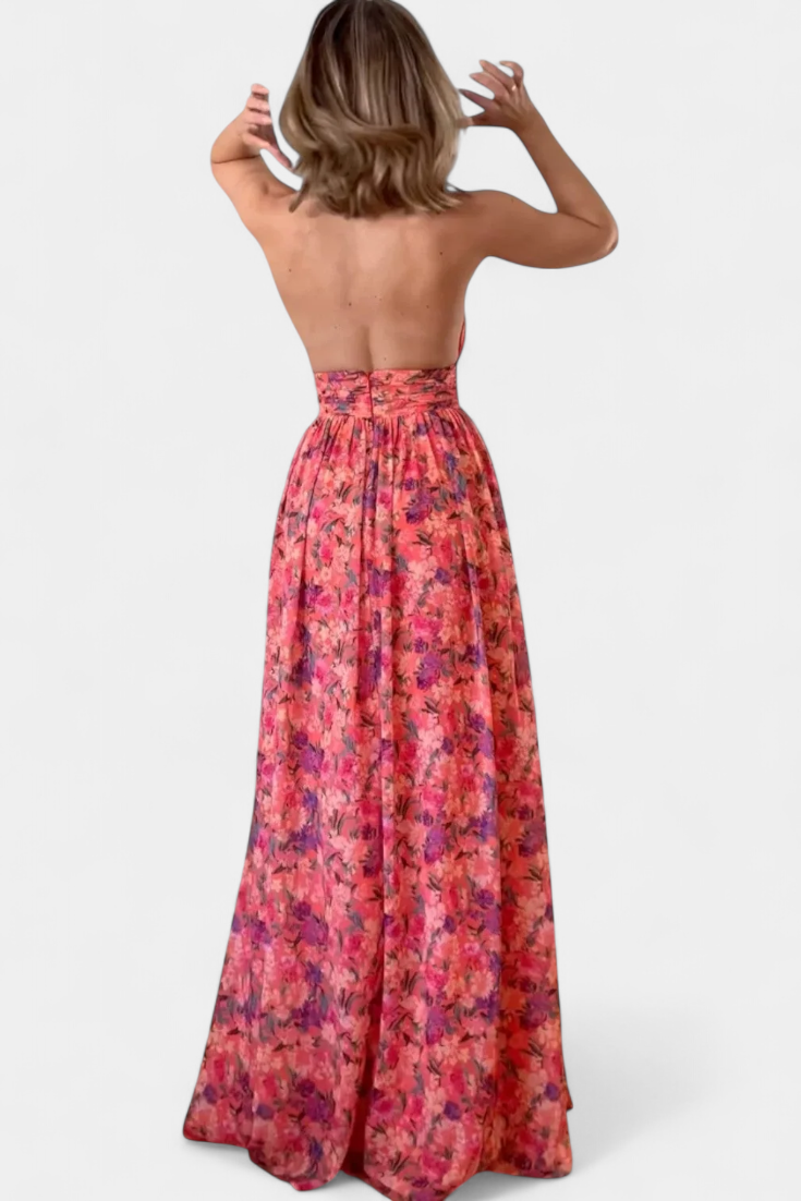 Rihanna's Backless Floral Dress for Sunny Days