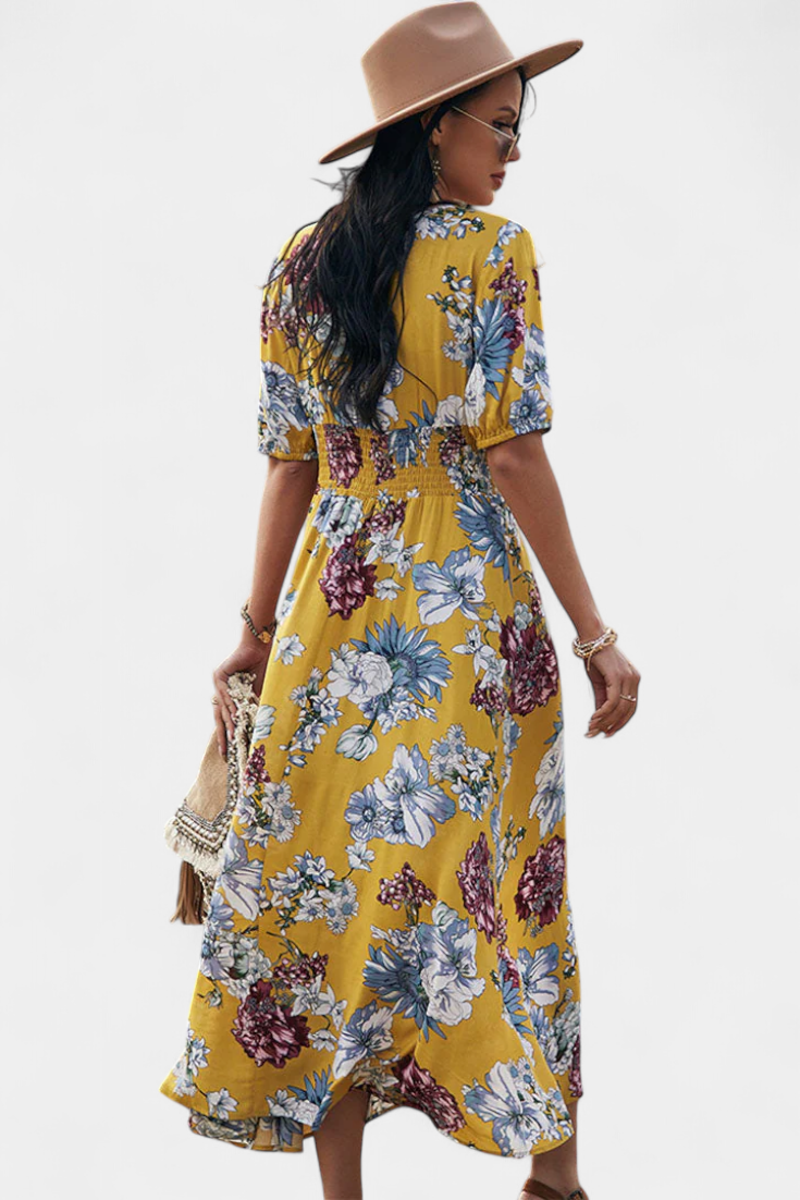 Bonnie Floral Print Slim Fit Summer Dress