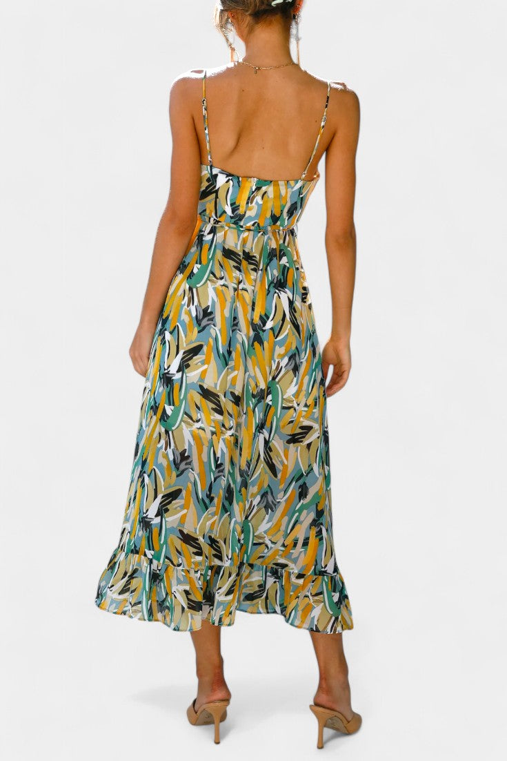 Fiona Midi Dress with Vibrant Print