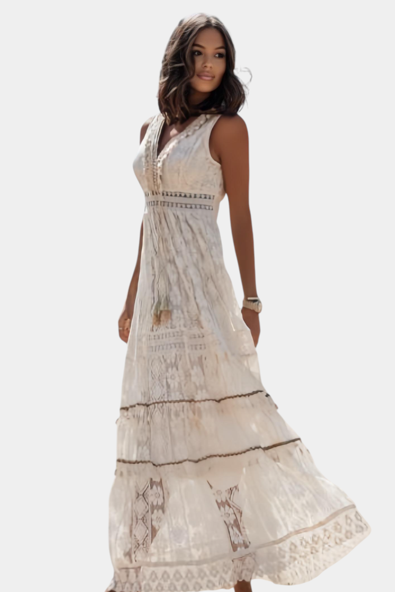 Jonna Lace Boho Maxi Dress