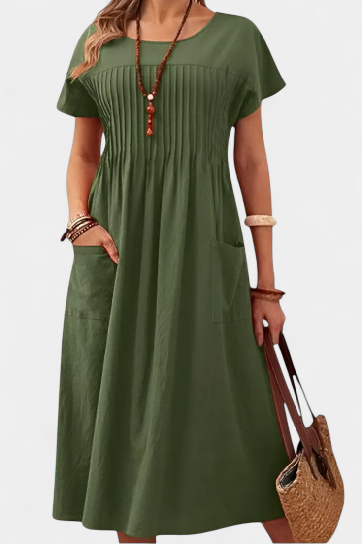 Lottie Midi Dress with Pockets