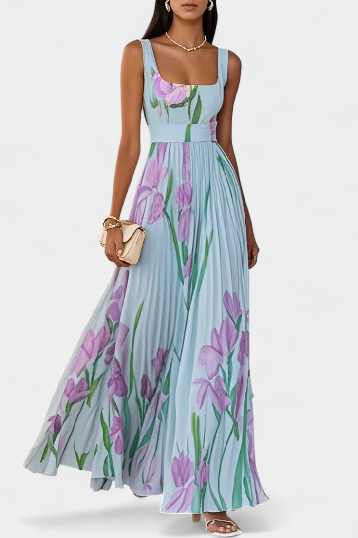 Calanthe Floral Pleated Dress