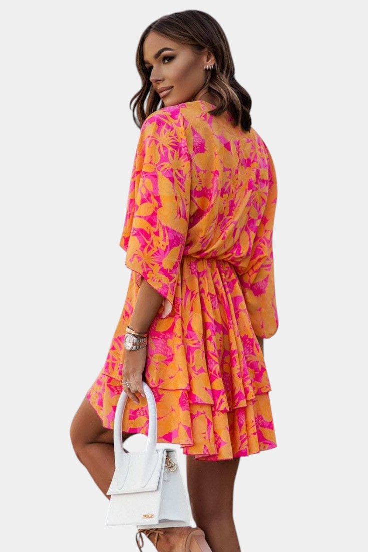 Eliza Floral Dress with Front Knot Detail
