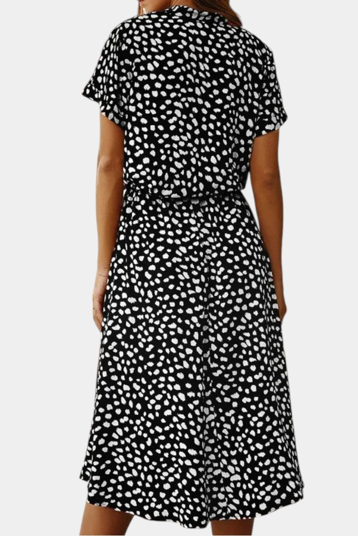 Rovena Midi Dress with Polka Dots