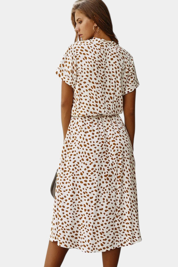Rovena Midi Dress with Polka Dots