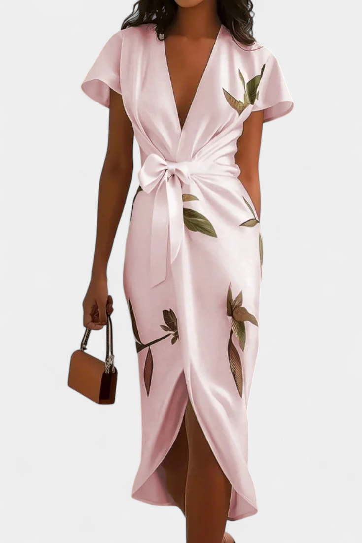 Dhalia Leaf Design Dress