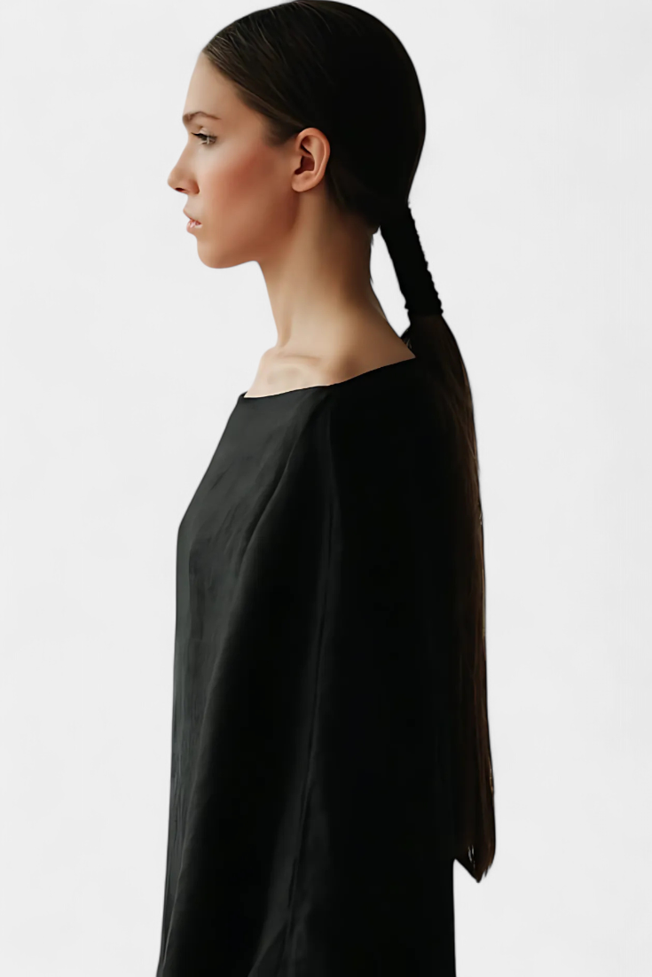 Kamilia Linen and Cotton Blend Kimono Dress