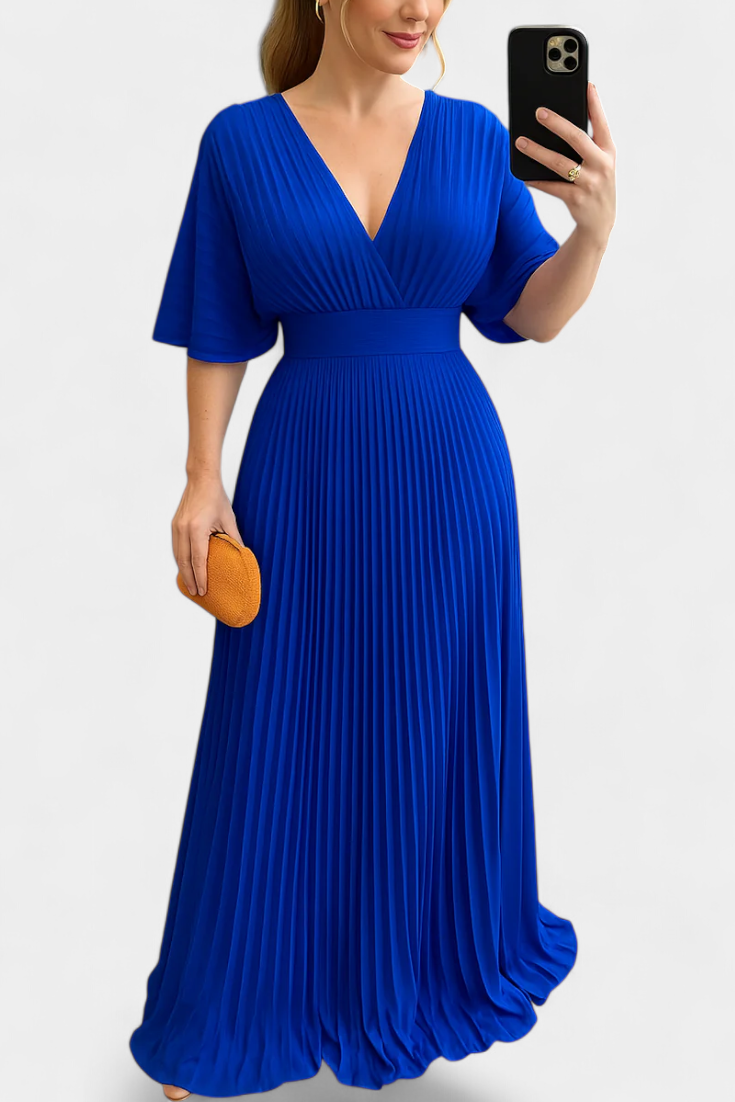 Odele Elegant and Flowing Pleated Dress