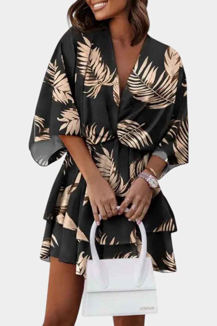 Eliza Floral Dress with Front Knot Detail