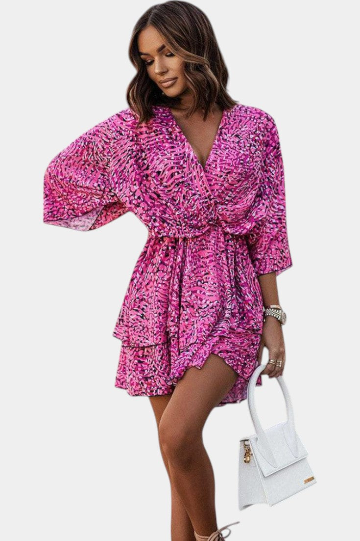 Eliza Floral Dress with Front Knot Detail