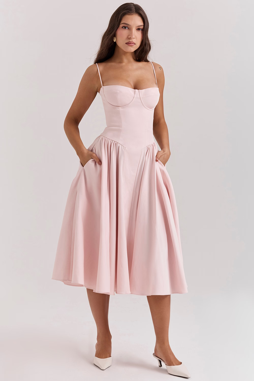 Felicity Sleeveless Corset Midi Dress