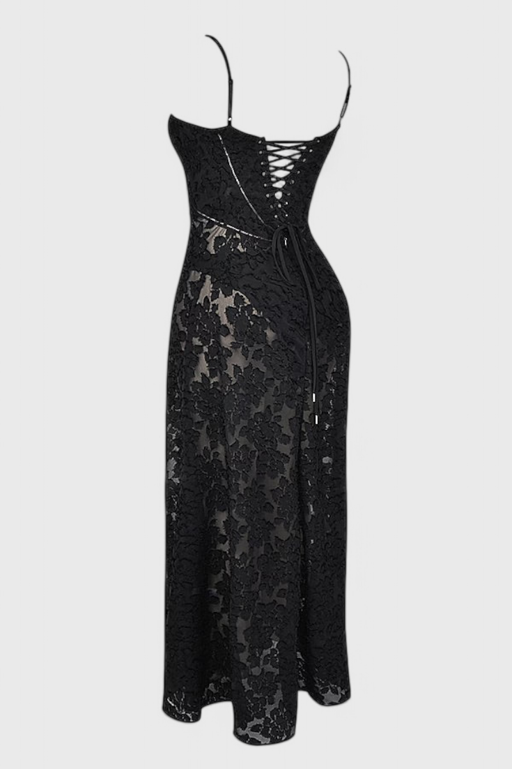 Mabel Vintage Sequin and Lace Dress