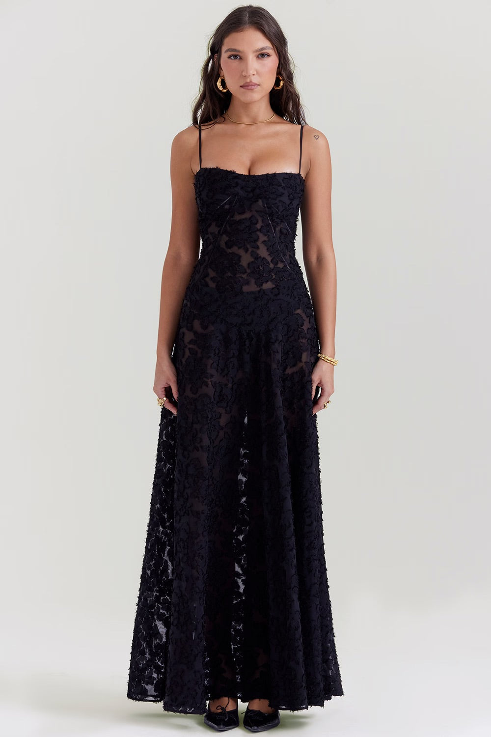 Mabel Vintage Sequin and Lace Dress