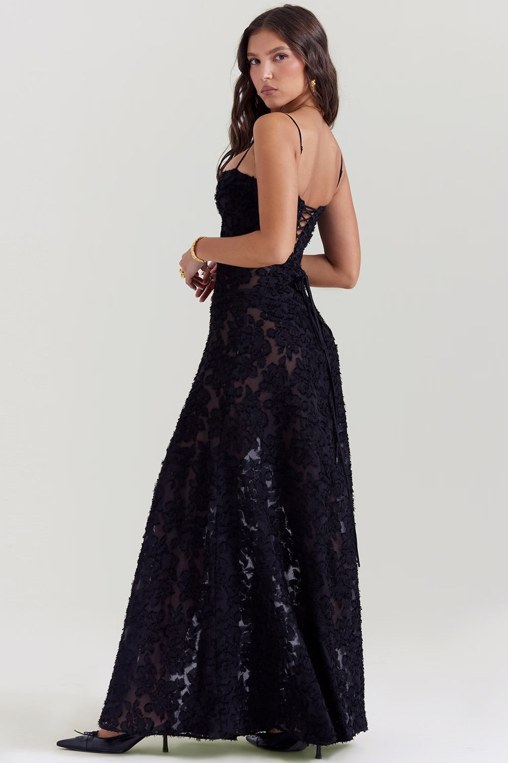 Mabel Vintage Sequin and Lace Dress
