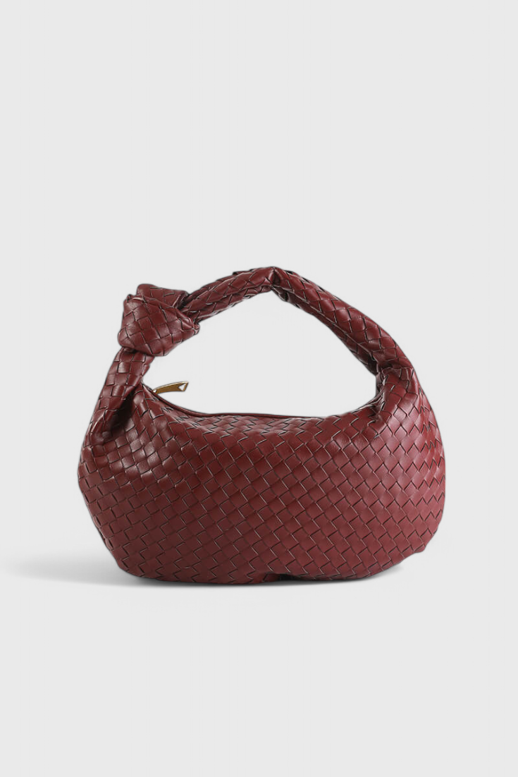 Medium Shoulder Bag in Sage Color with Fabric