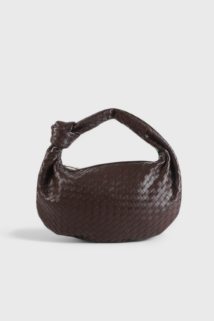 Medium Shoulder Bag in Sage Color with Fabric