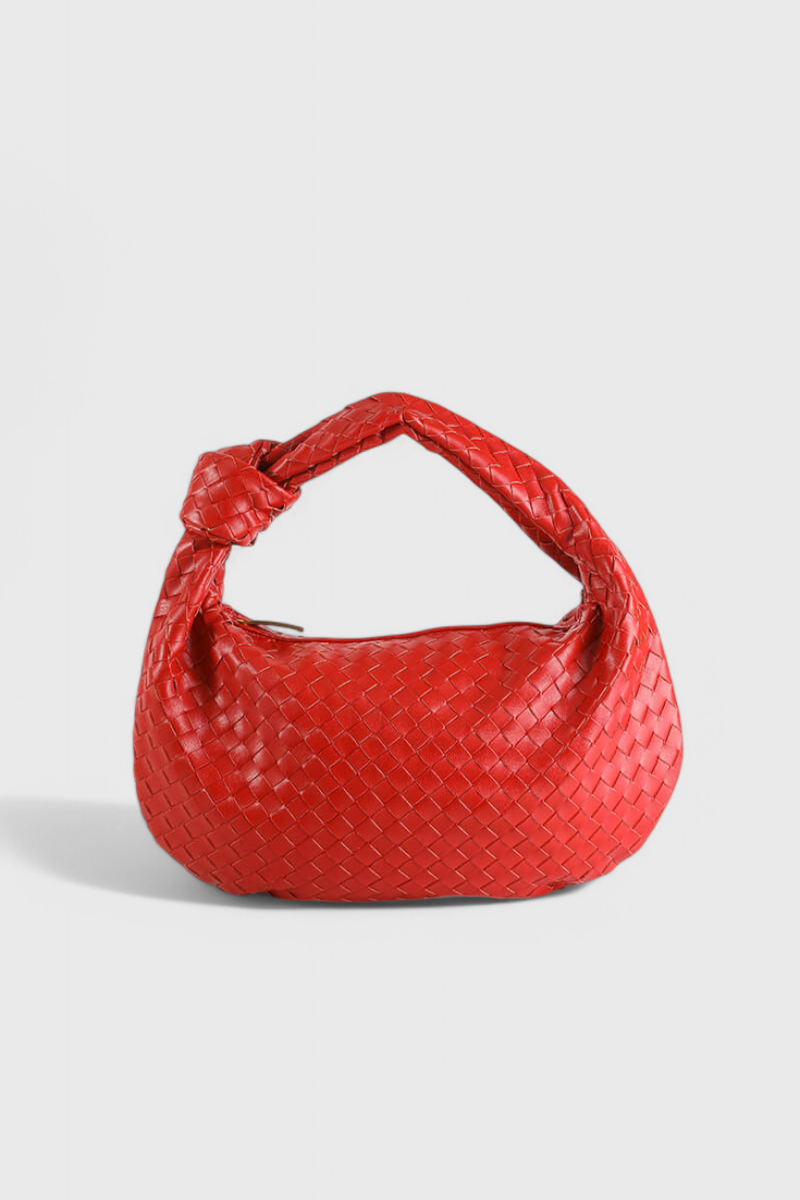 Medium Shoulder Bag in Sage Color with Fabric
