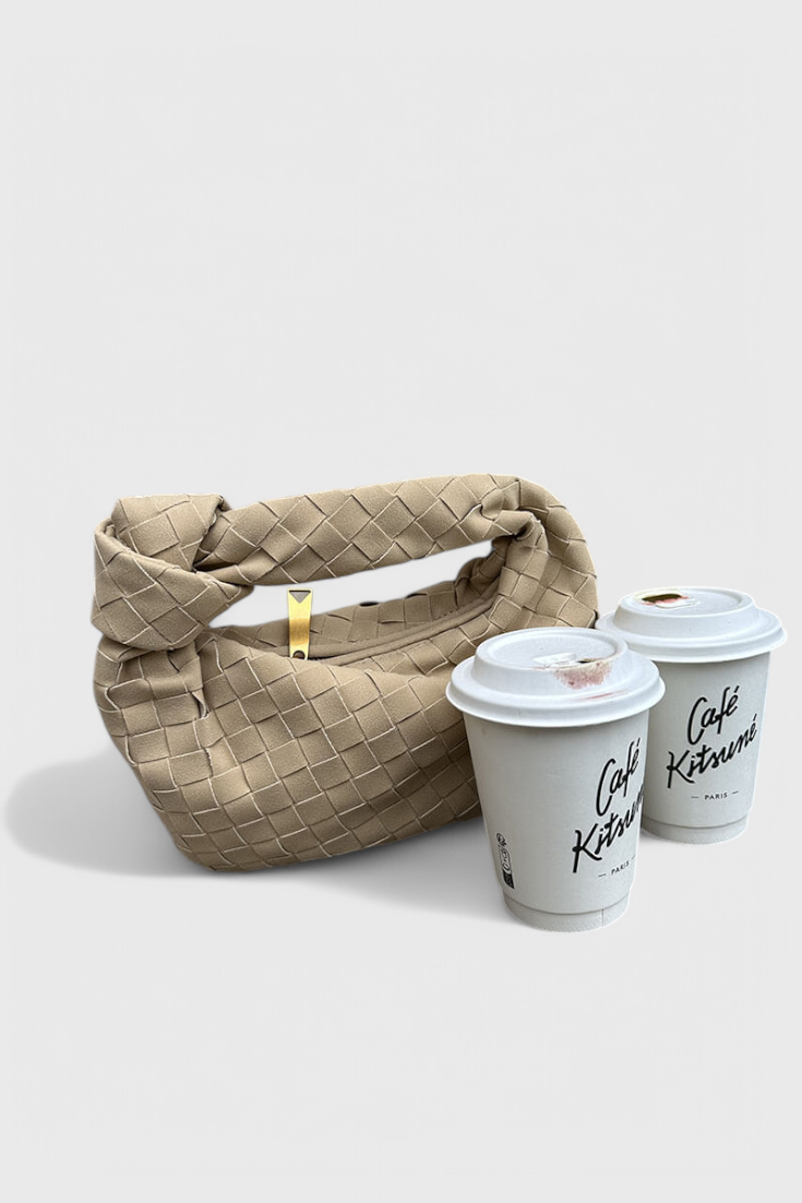 Remi Woven Mini Bag with Knot Detail