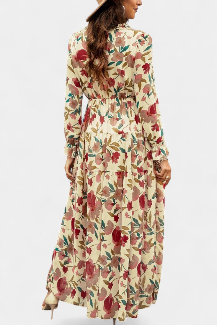 Keti Long Sleeve Floral Maxi Dress