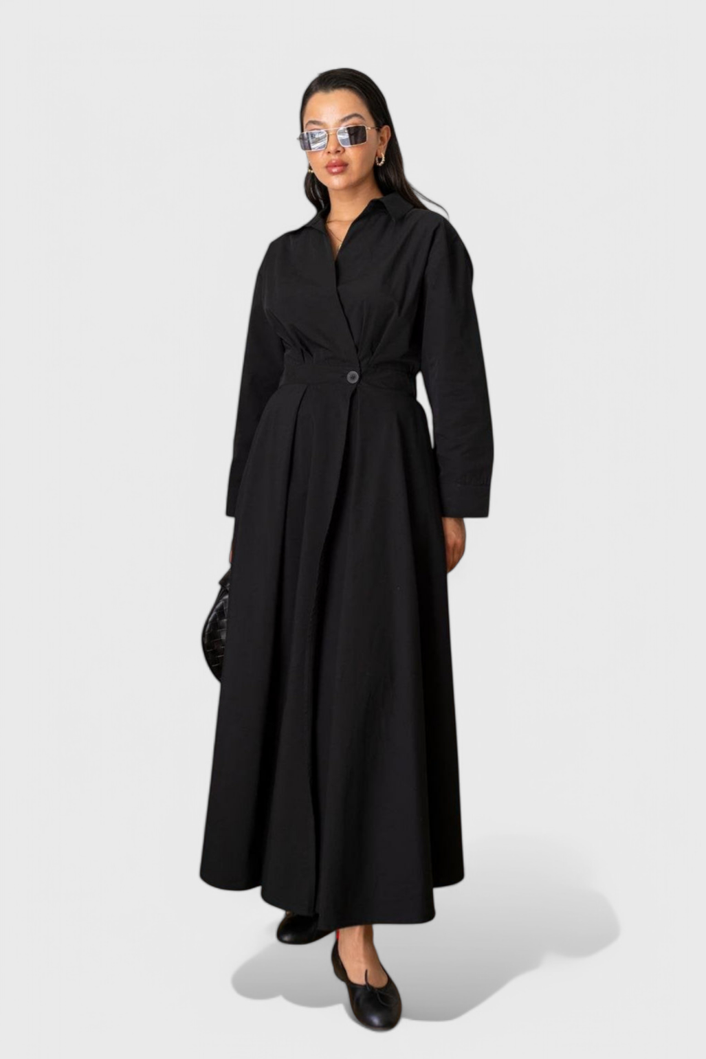 Celina Long Maxi Dress with Lapels