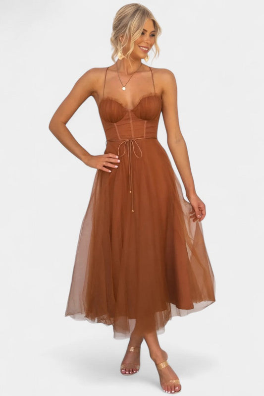 Eileen Midi Dress in Tulle