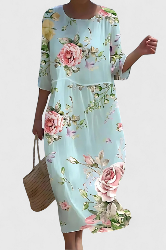 Karolina Floral Silhouette-Enhancing Dress