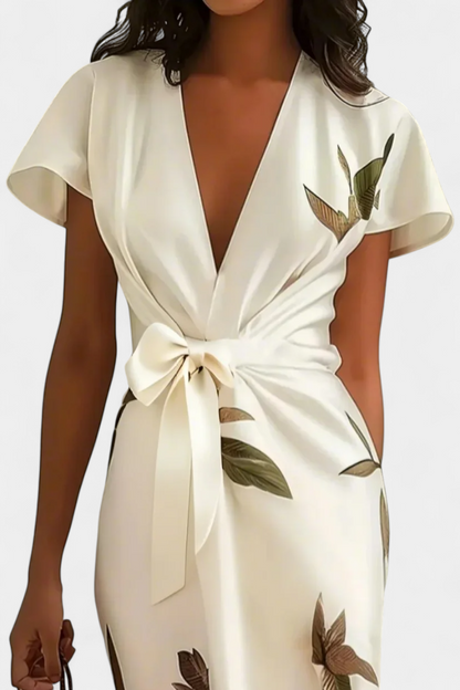 Dhalia Leaf Design Dress
