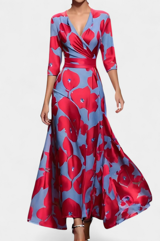 Lauren Floral Wrap Maxi Dress