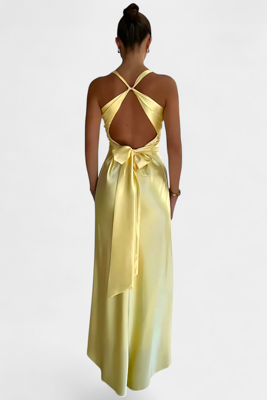 Dolores V-Neck Twisted Waist Dress